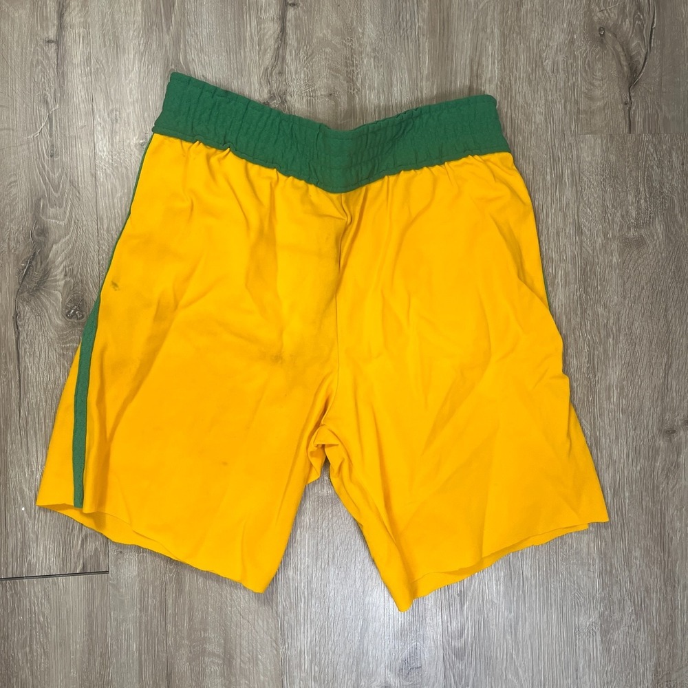 Southern Athletics Vintage 60s Cut Off Baseball Shorts Yellow Nylon Mens XL